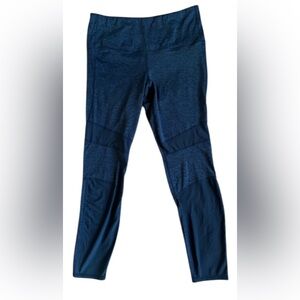 GAIM Yoga Leggings in Blue with Mesh Size Large